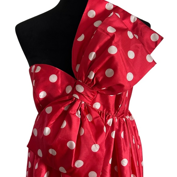 Anthropology Atsu Sally Bow polka dot midi dress Sz M nwot (20box) - Picture 7 of 7